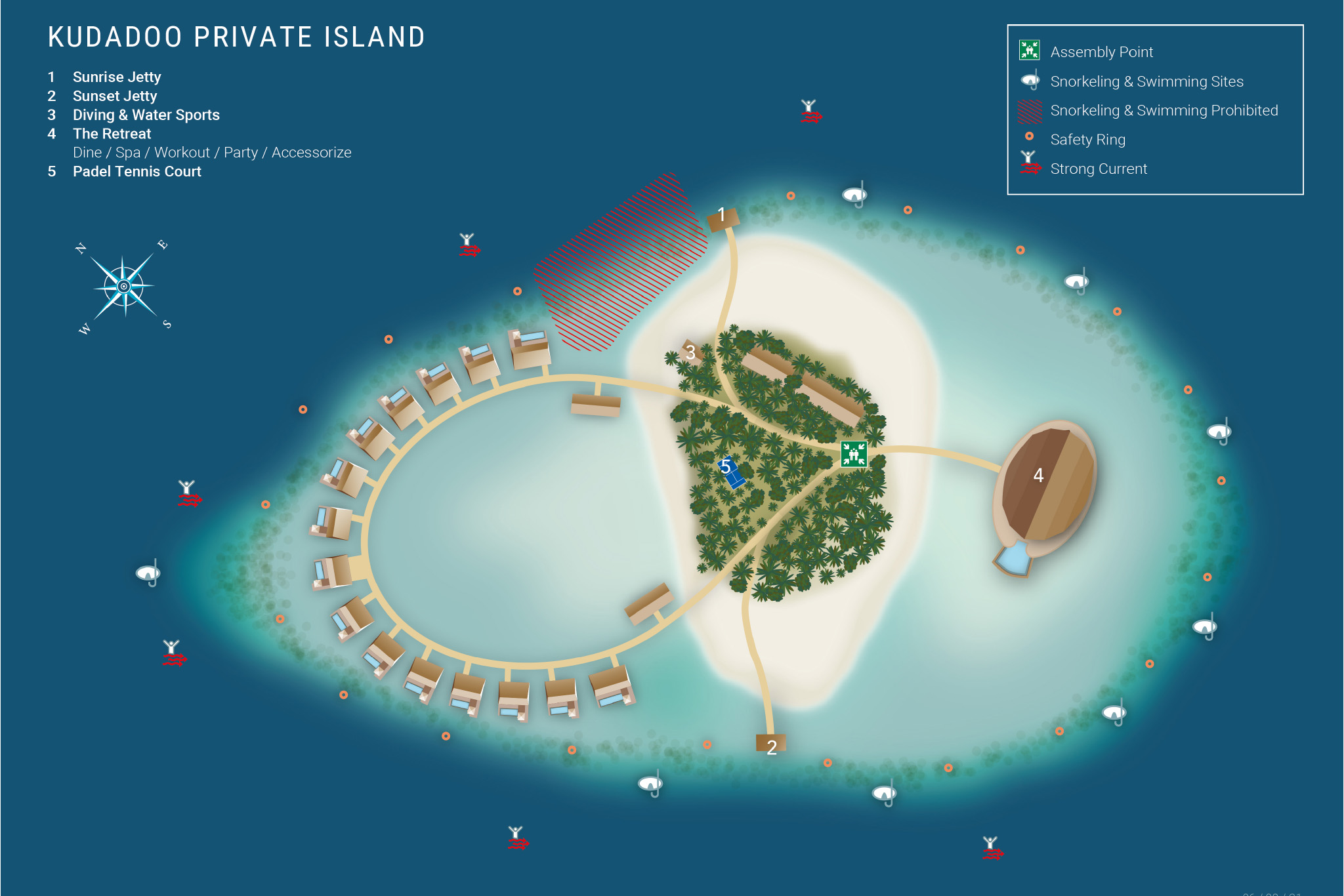 Kudadoo Maldives Private Island by Hurawalhi - Resort Map