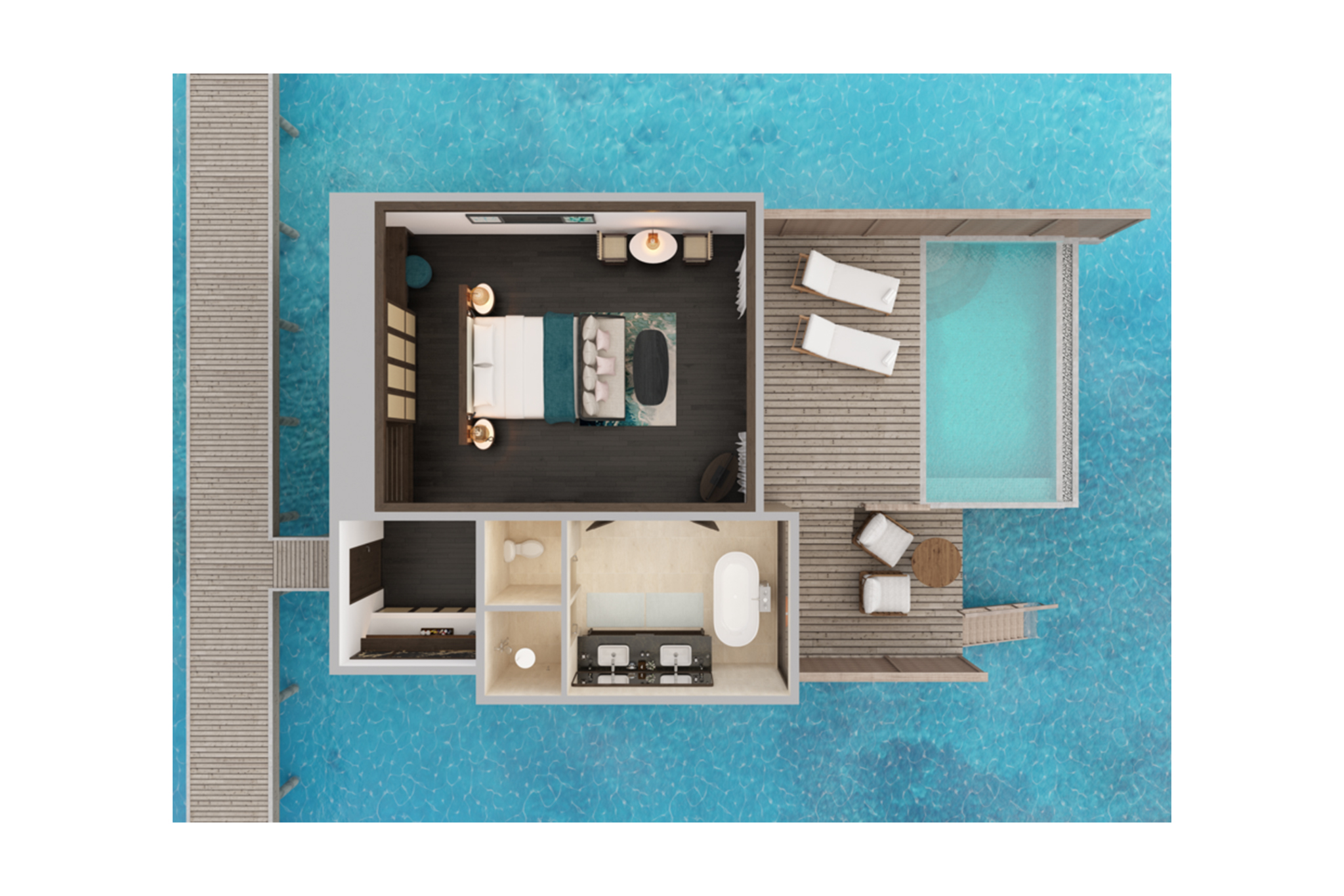 Anantara Dhigu Maldives Sunrise Overwater Suites Floor Plan