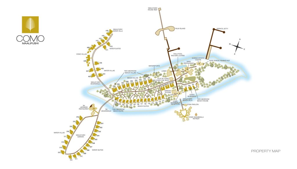 COMO Cocoa Island Resort Map
