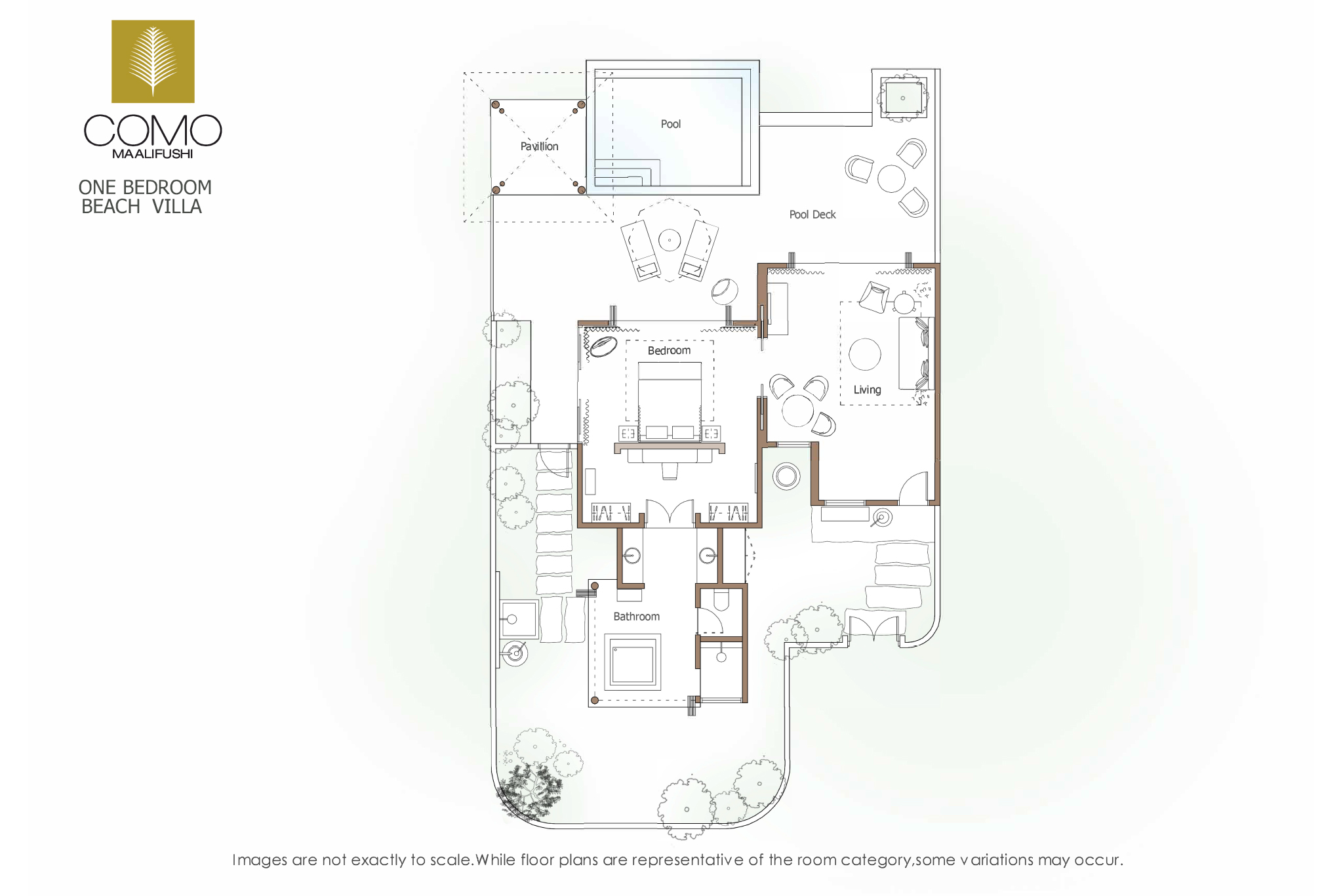 COMO Maalifushi Beach Villa Floor Plan 