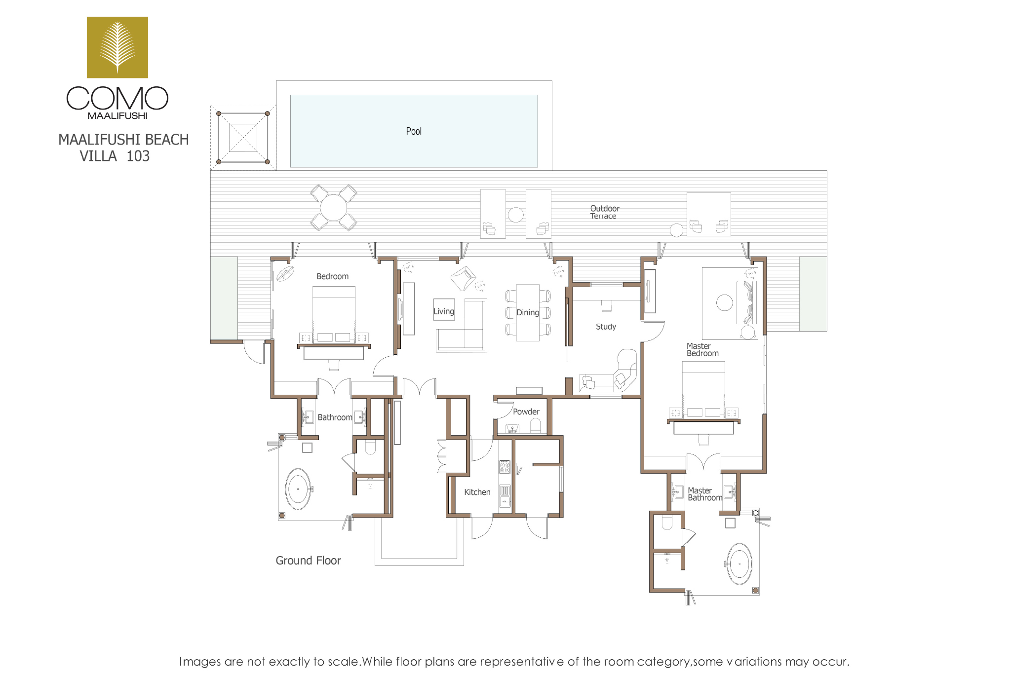 COMO Maalifushi - Maalifushi Beach Villa Floor Plan 
