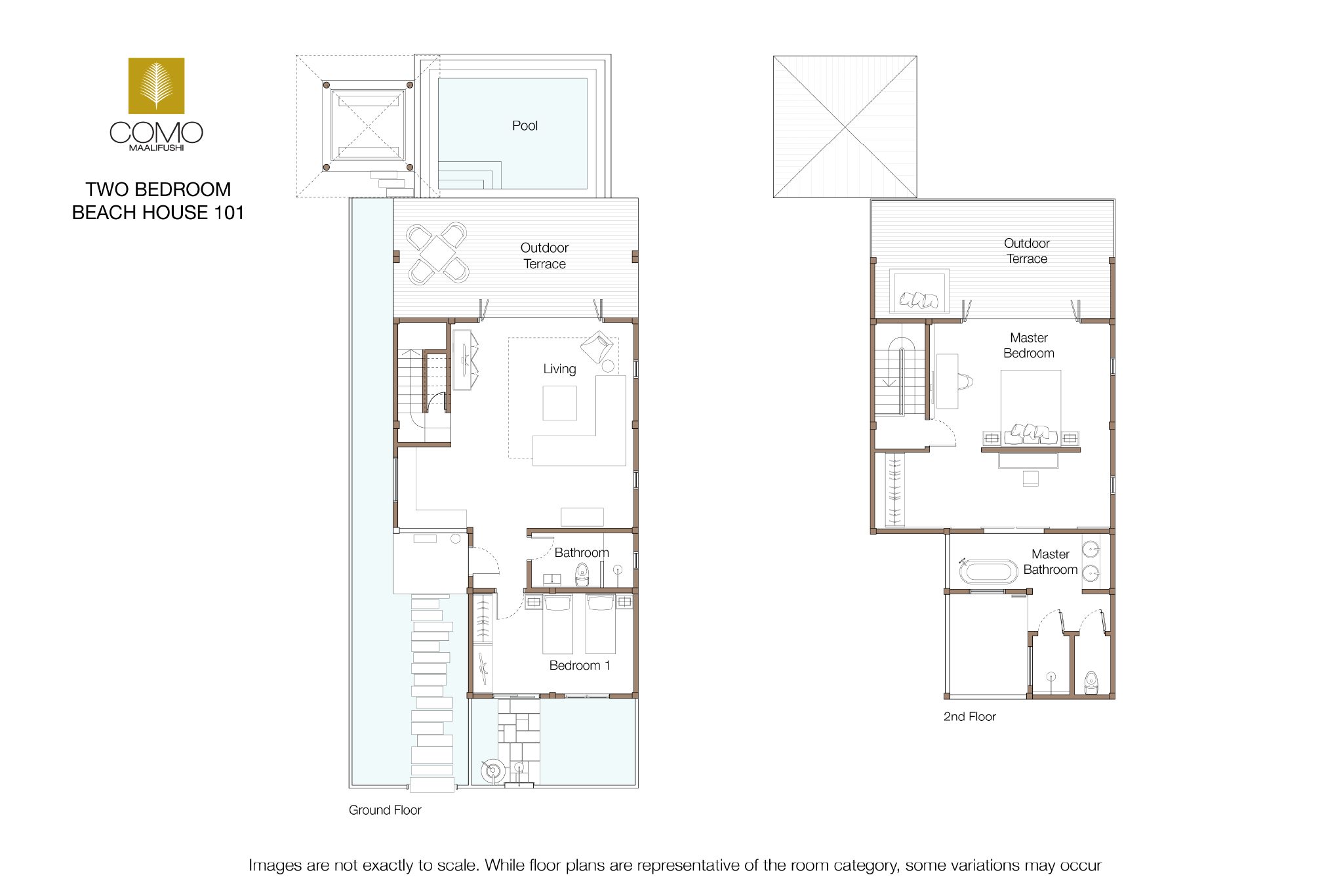 COMO Maalifushi Two-Bedroom Beach House Floor Plan 