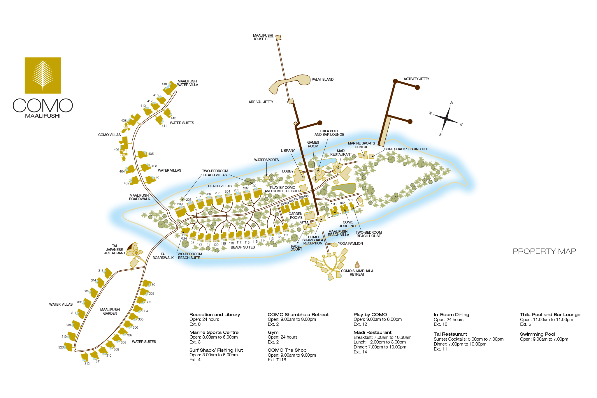 COMO Maalifushi Resort Map