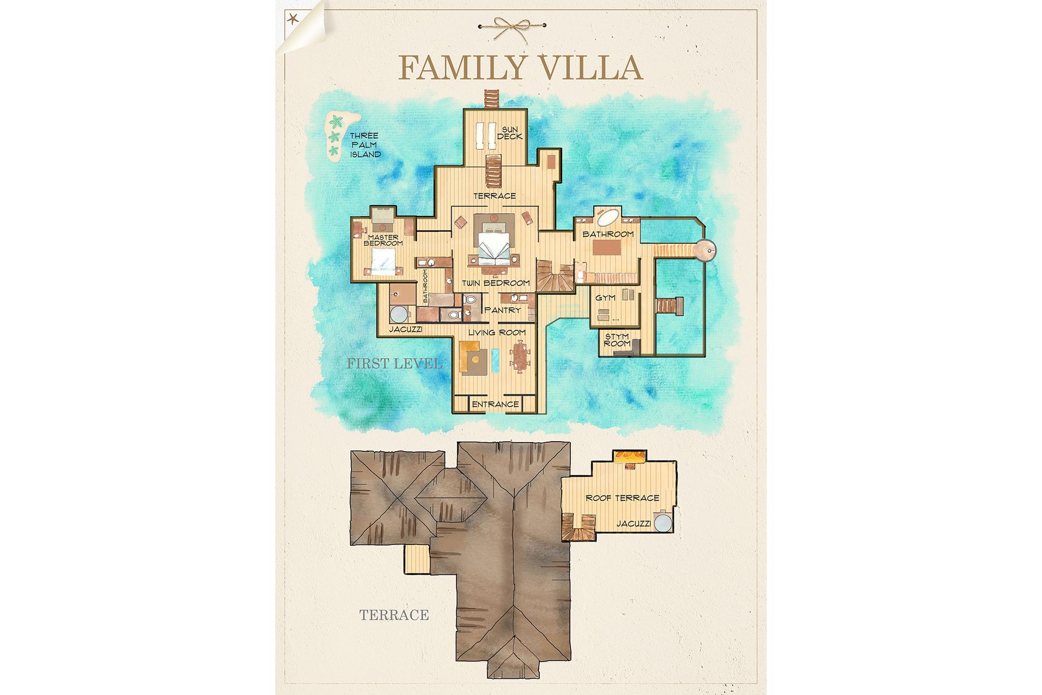 GLM_Two-Bedroom Sunset Villa Floor Plan 