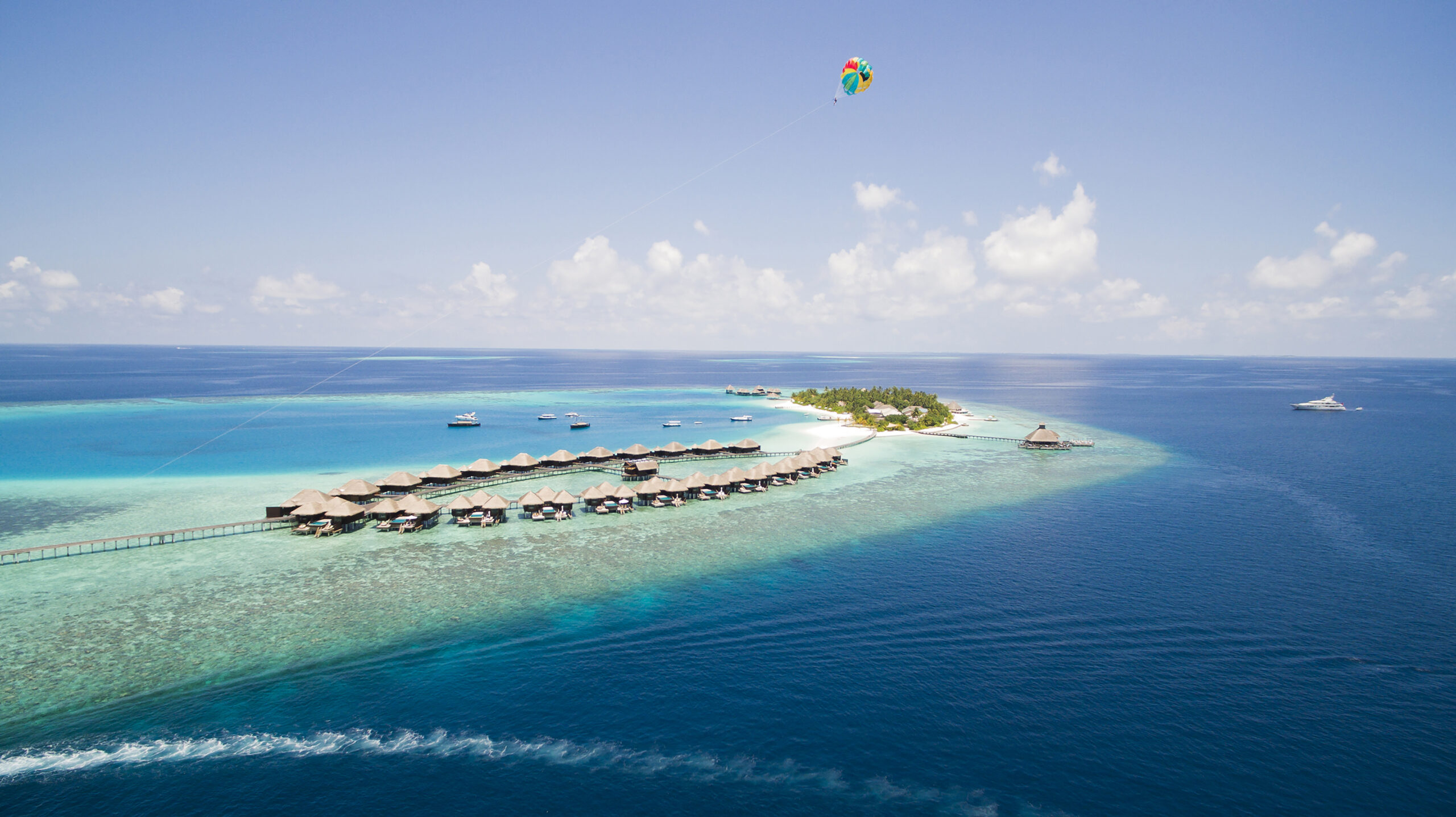 Huvafen Fushi Maldives aerial