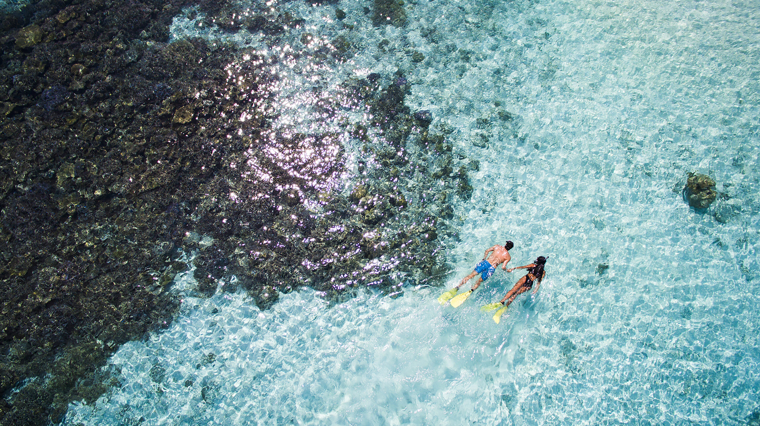 Huvafen Fushi Maldives aerial