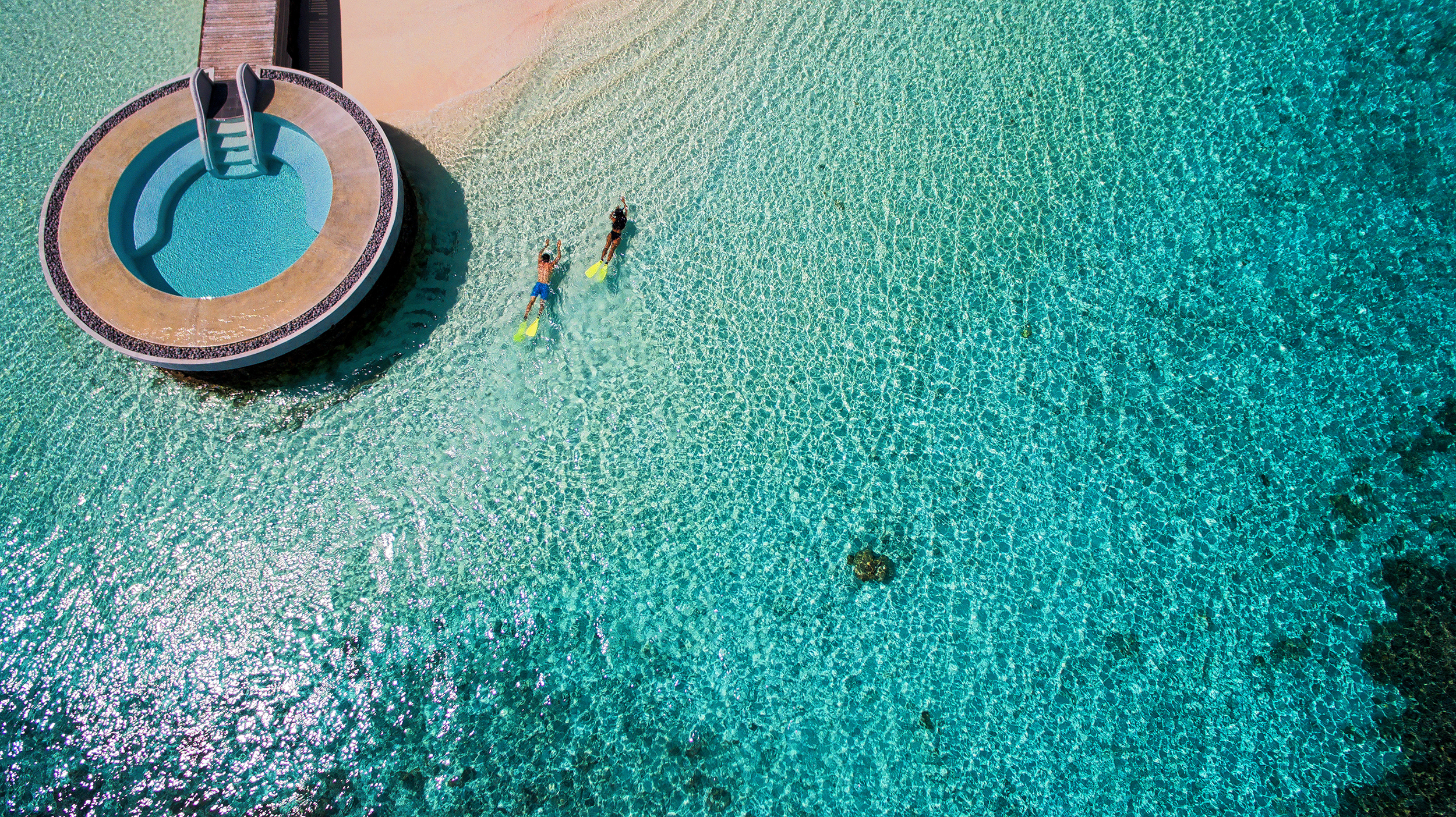 Huvafen Fushi Maldives aerial