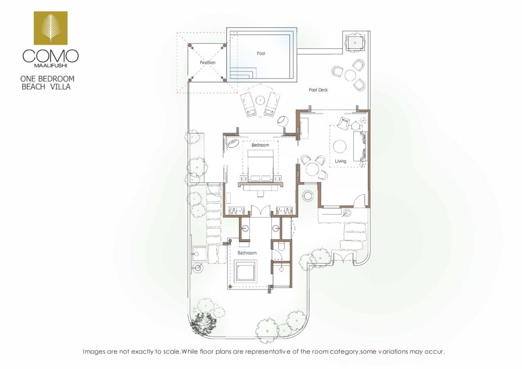 COMO Cocoa Island Dhoni Loft Water Villa Floor Plan