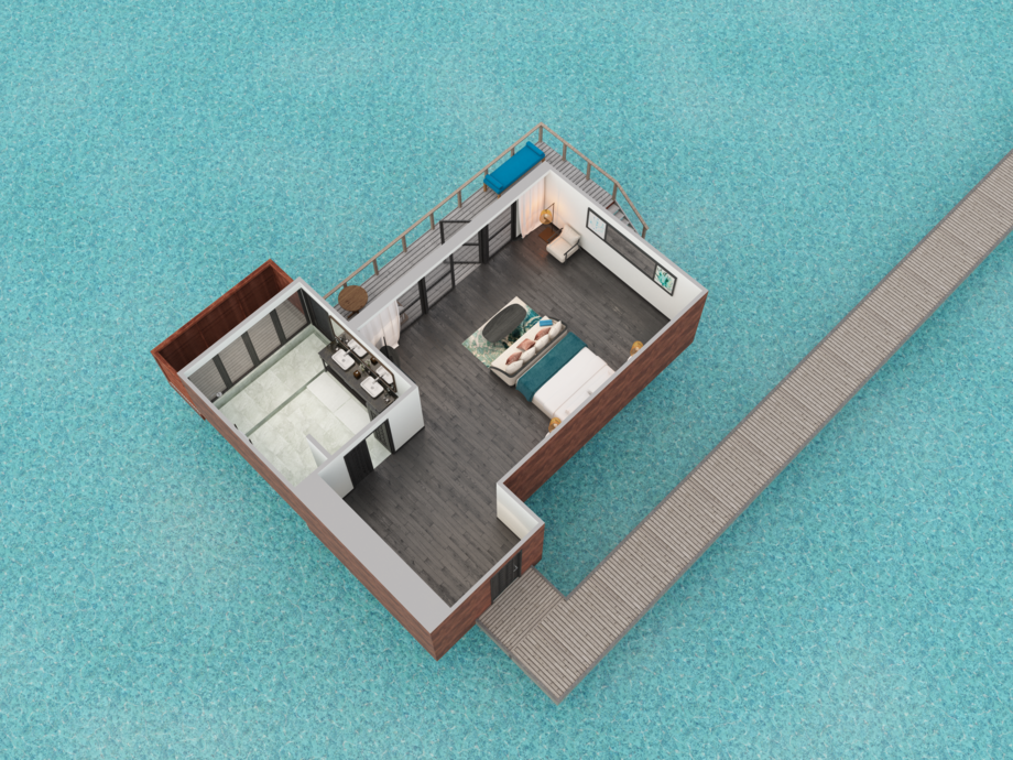 Anantara Dhigu Maldives Sunrise Overwater Suites Floor Plan