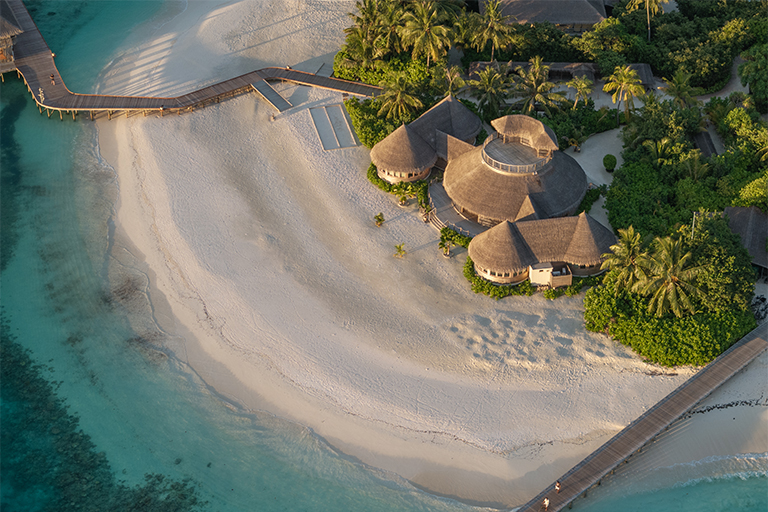 Six Senses Laamu aerial view